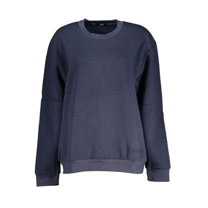 Cavalli Class Blauer Baumwollpullover für Damen