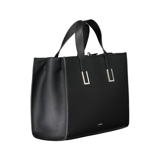 Calvin Klein Schwarze Polyester-Damenhandtasche