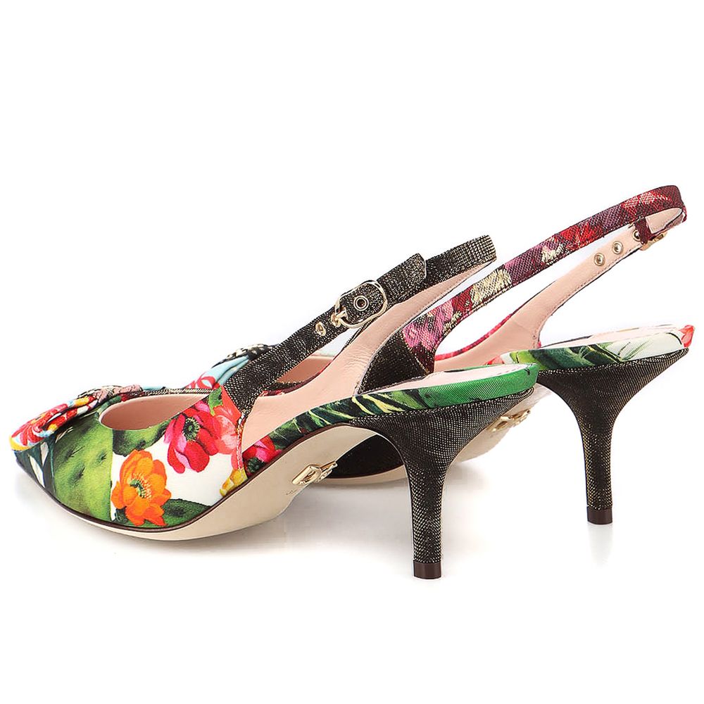 Dolce &amp; Gabbana Mehrfarbige Polyester-Sandale