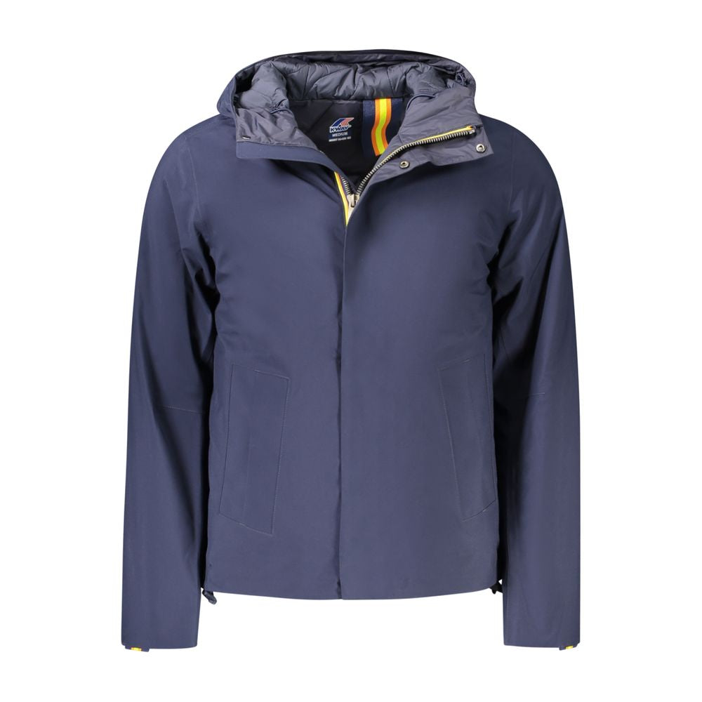 K-WAY Blaue Polyester-Herrenjacke