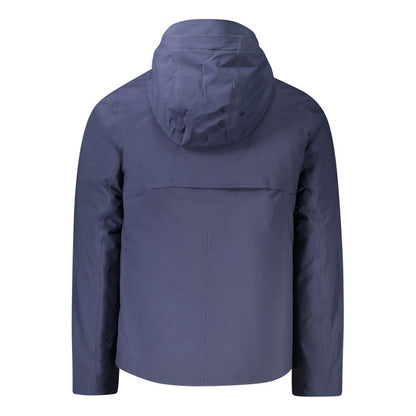 K-WAY Blaue Polyester-Herrenjacke