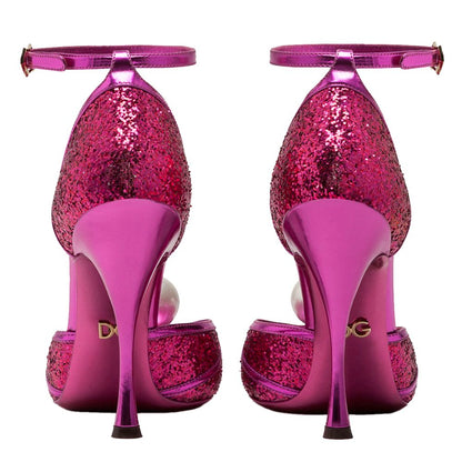 Dolce & Gabbana Fuchsia Calfskin Sandal