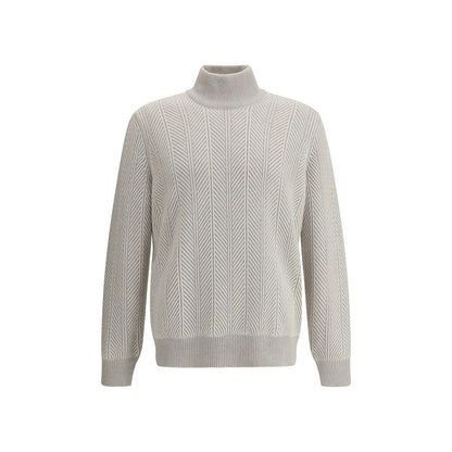 Brunello Cucinelli Weißer Kaschmir-Pullover aus Kaschmir