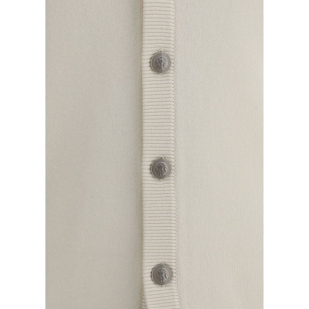 Brunello Cucinelli Kaschmircardigan in Weiß