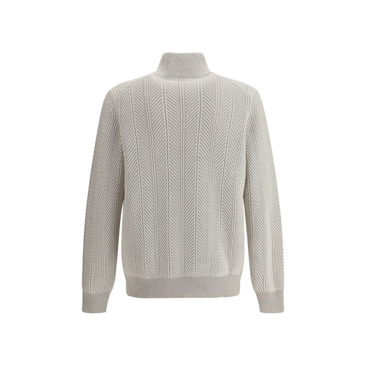 Brunello Cucinelli Weißer Kaschmir-Pullover aus Kaschmir