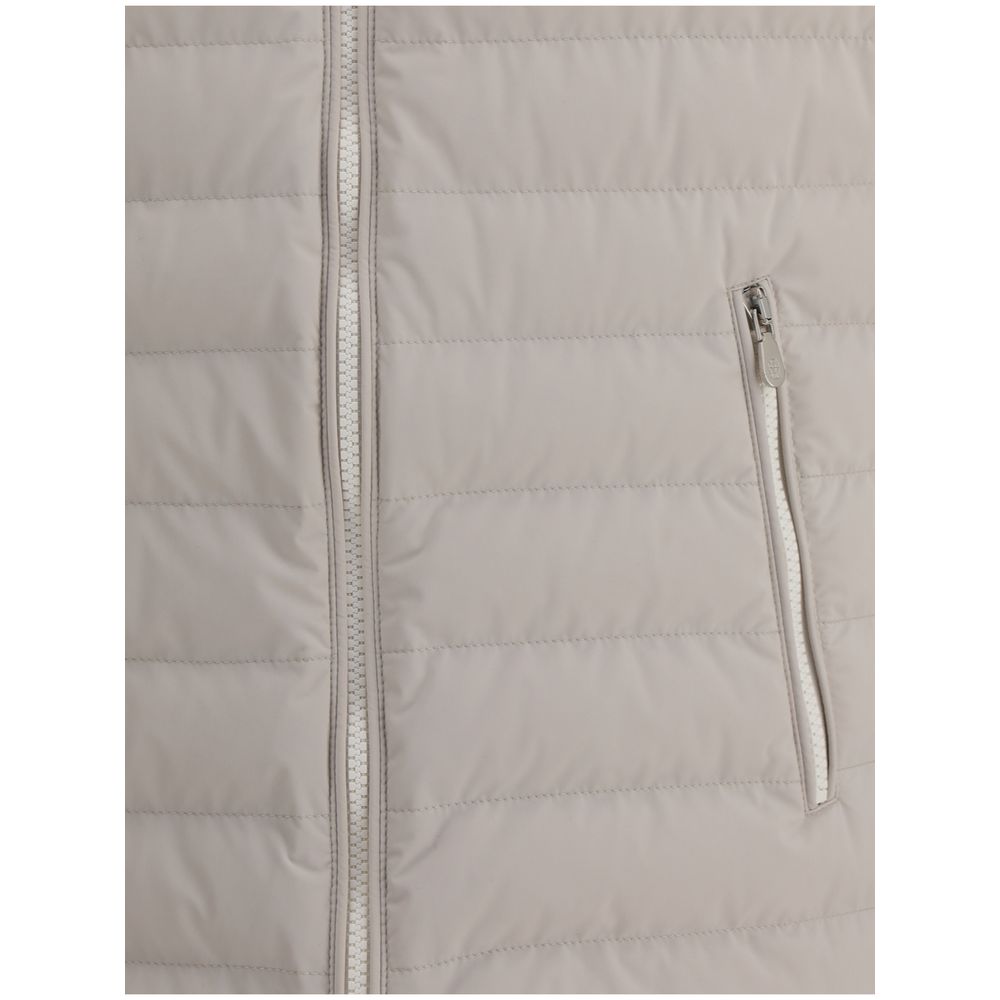 Brunello Cucinelli Jacken und Mäntel aus beigem Polyamid