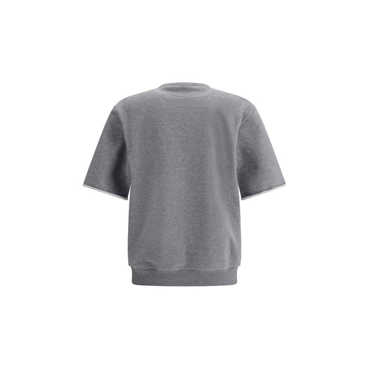 Brunello Cucinelli Graues Baumwoll-Sweatshirt