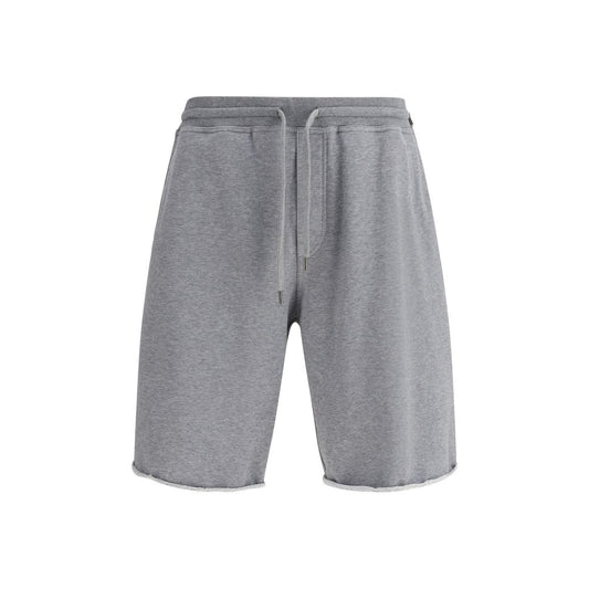 Brunello Cucinelli Graue Baumwoll-Bermudashorts