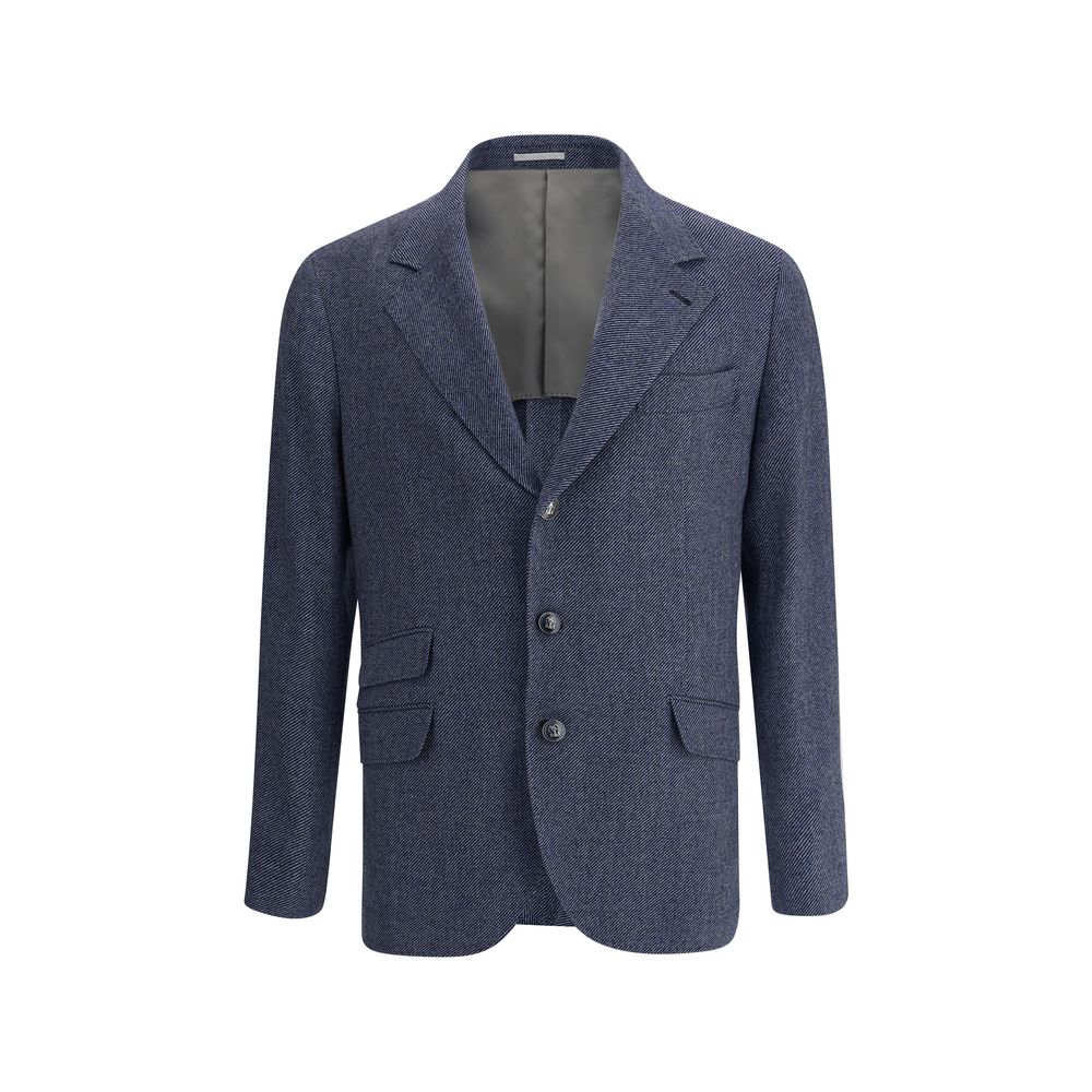 Brunello Cucinelli Blauer Wollblazer