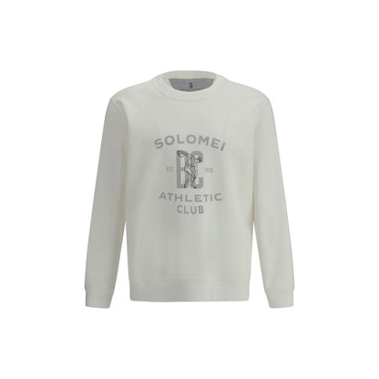 Brunello Cucinelli Weißes Baumwoll-Sweatshirt