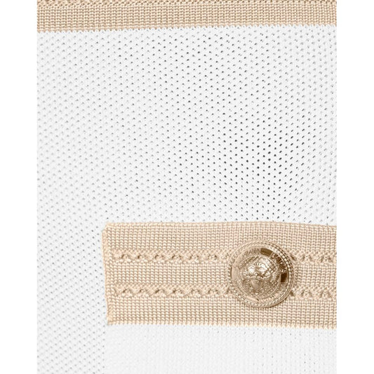 Balmain Weißes Viskose-Damenkleid