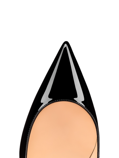 Christian Louboutin Schwarzes Lackleder Kate Décolleté 100