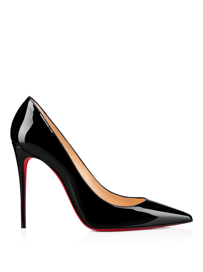 Christian Louboutin Schwarzes Lackleder Kate Décolleté 100