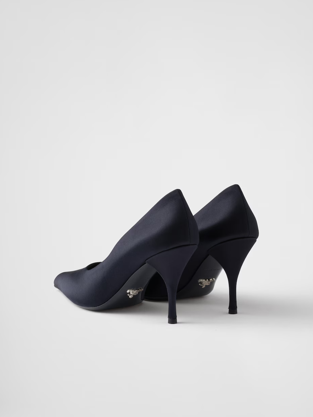 Prada Blaue Satinpumps