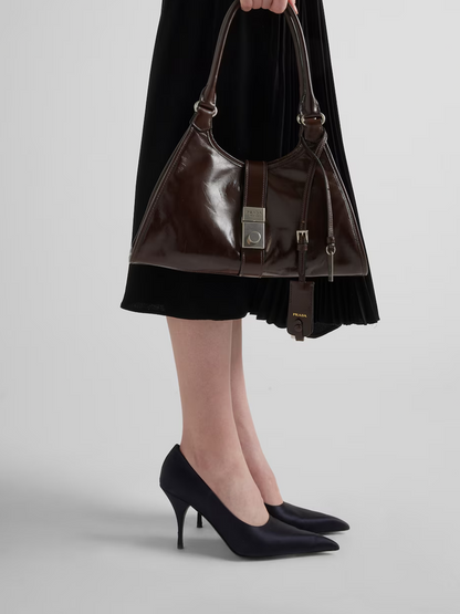 Prada Blaue Satinpumps