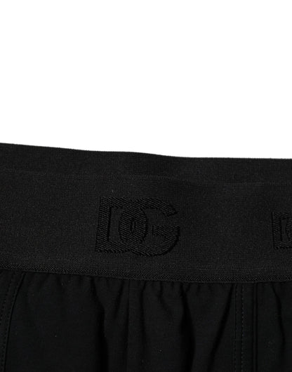 Dolce &amp; Gabbana – Schwarze Boxershorts aus Baumwollstretch in regulärer Passform