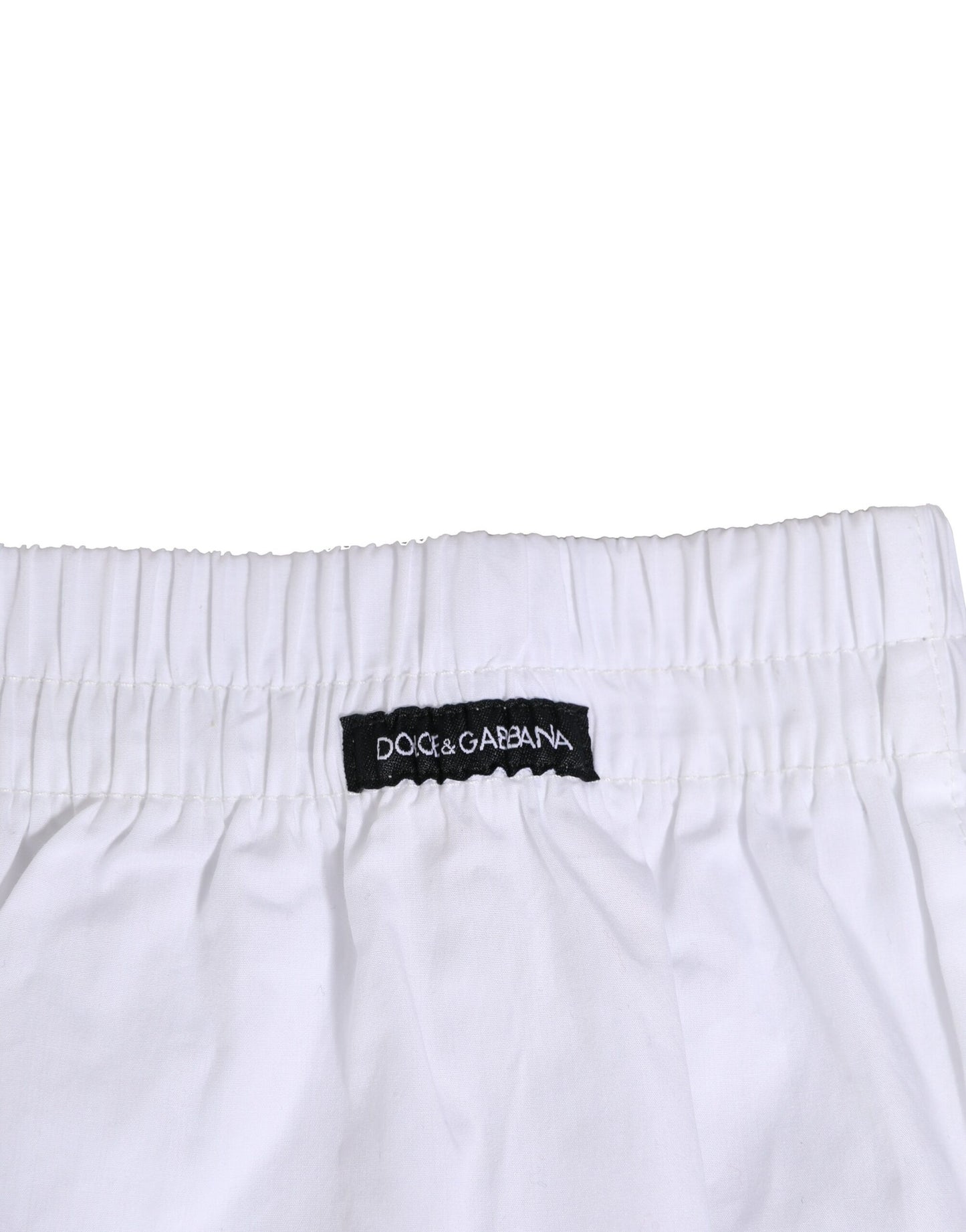 Dolce &amp; Gabbana – Weiße Boxershorts aus Baumwolle in regulärer Passform
