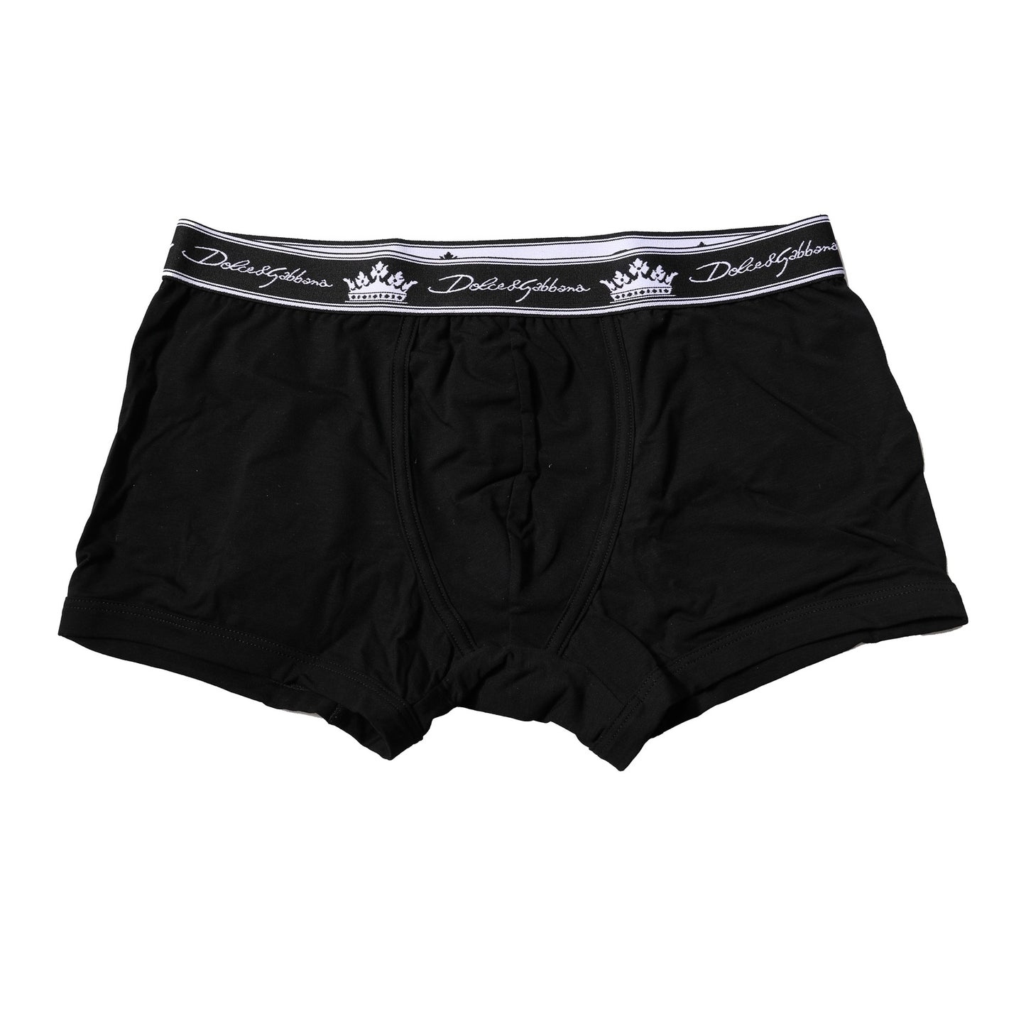 Dolce &amp; Gabbana – Schwarze Boxershorts aus Baumwollstretch in regulärer Passform