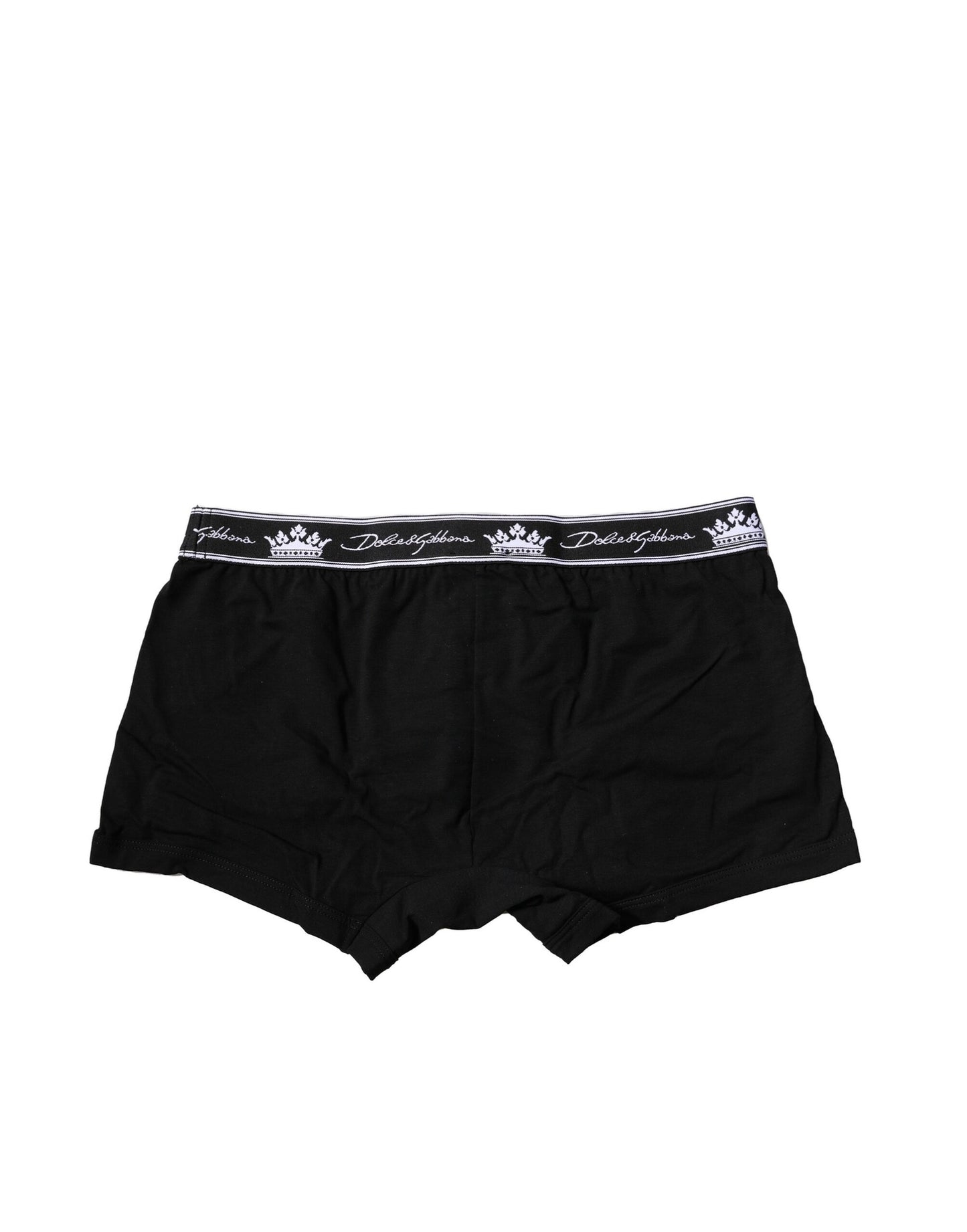 Dolce &amp; Gabbana – Schwarze Boxershorts aus Baumwollstretch in regulärer Passform