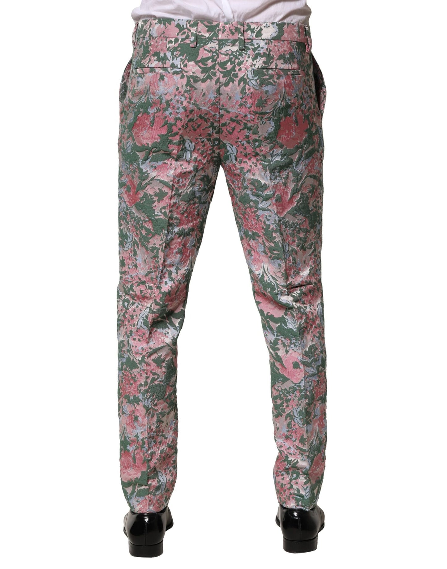 Dolce & Gabbana Multicolor Floral Jacquard Pants