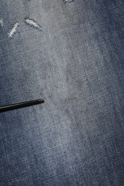 Dolce &amp; Gabbana Blaue verwaschene zerfetzte Baumwolljeans für Herren