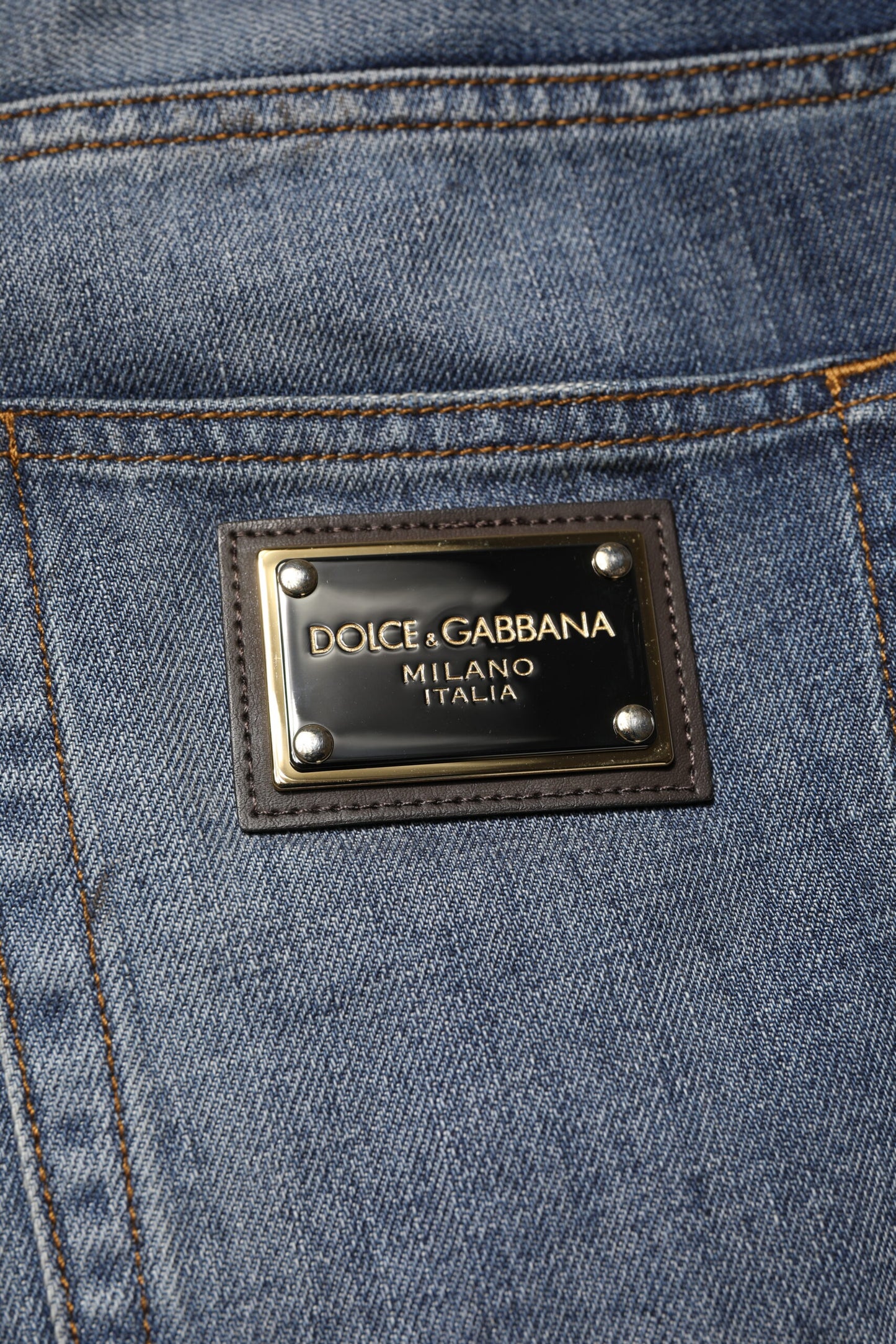 Dolce &amp; Gabbana Blaue verwaschene zerfetzte Baumwolljeans für Herren