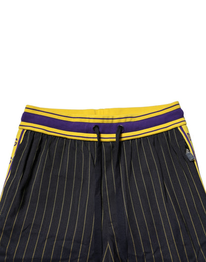 Dolce &amp; Gabbana – Jogginghose aus Wolle mit mehrfarbigen Streifen