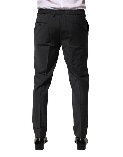 Dolce & Gabbana Black Wool Dress Slim Formal Pants