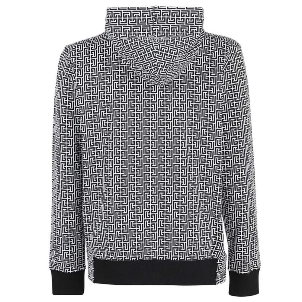 Balmain Herrenpullover aus schwarzer Baumwolle
