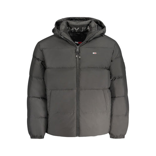 Tommy Hilfiger – Schwarze Herrenjacke aus recyceltem Polyester
