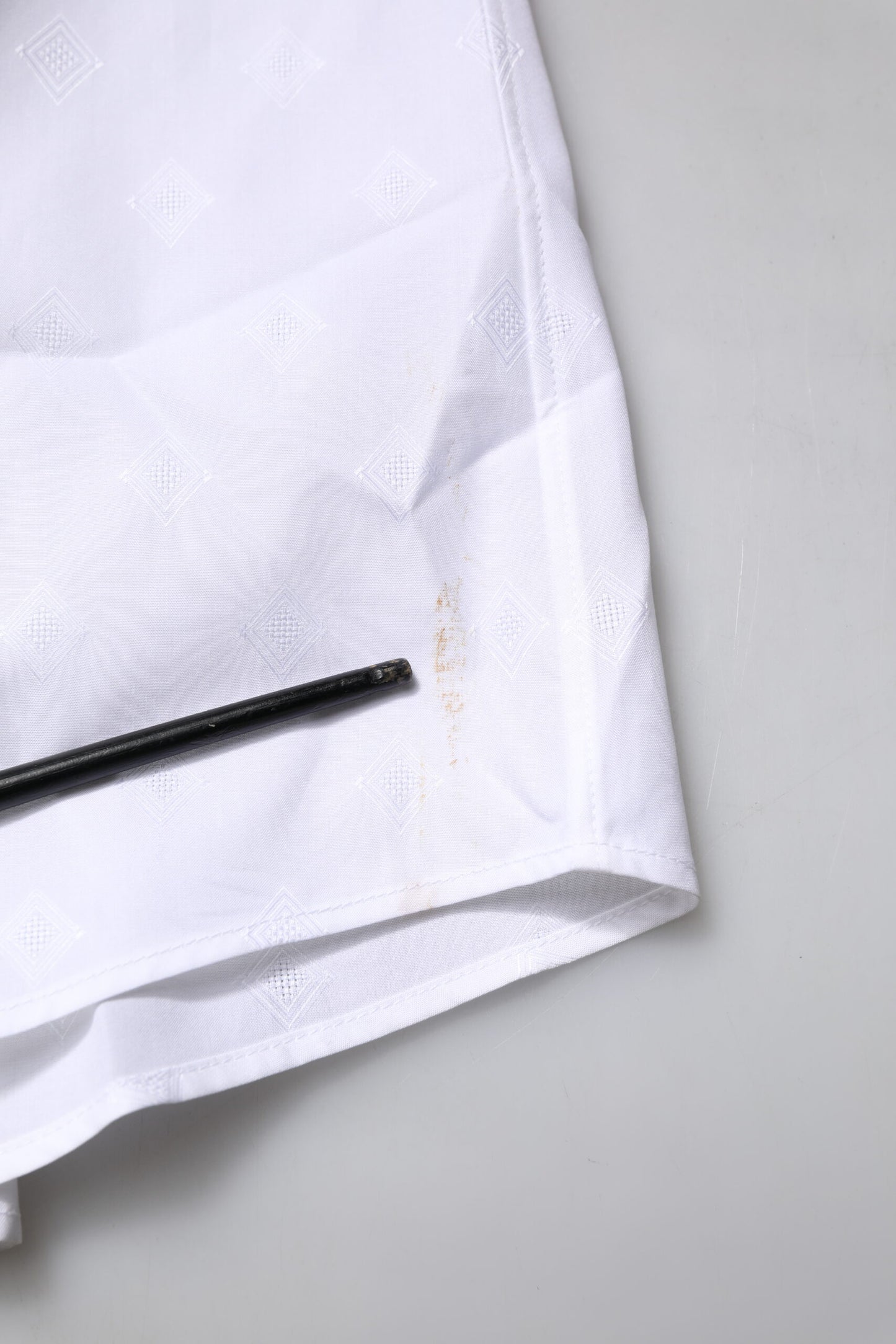 Dolce & Gabbana White Bib Cotton Poplin GOLD Men Formal Shirt