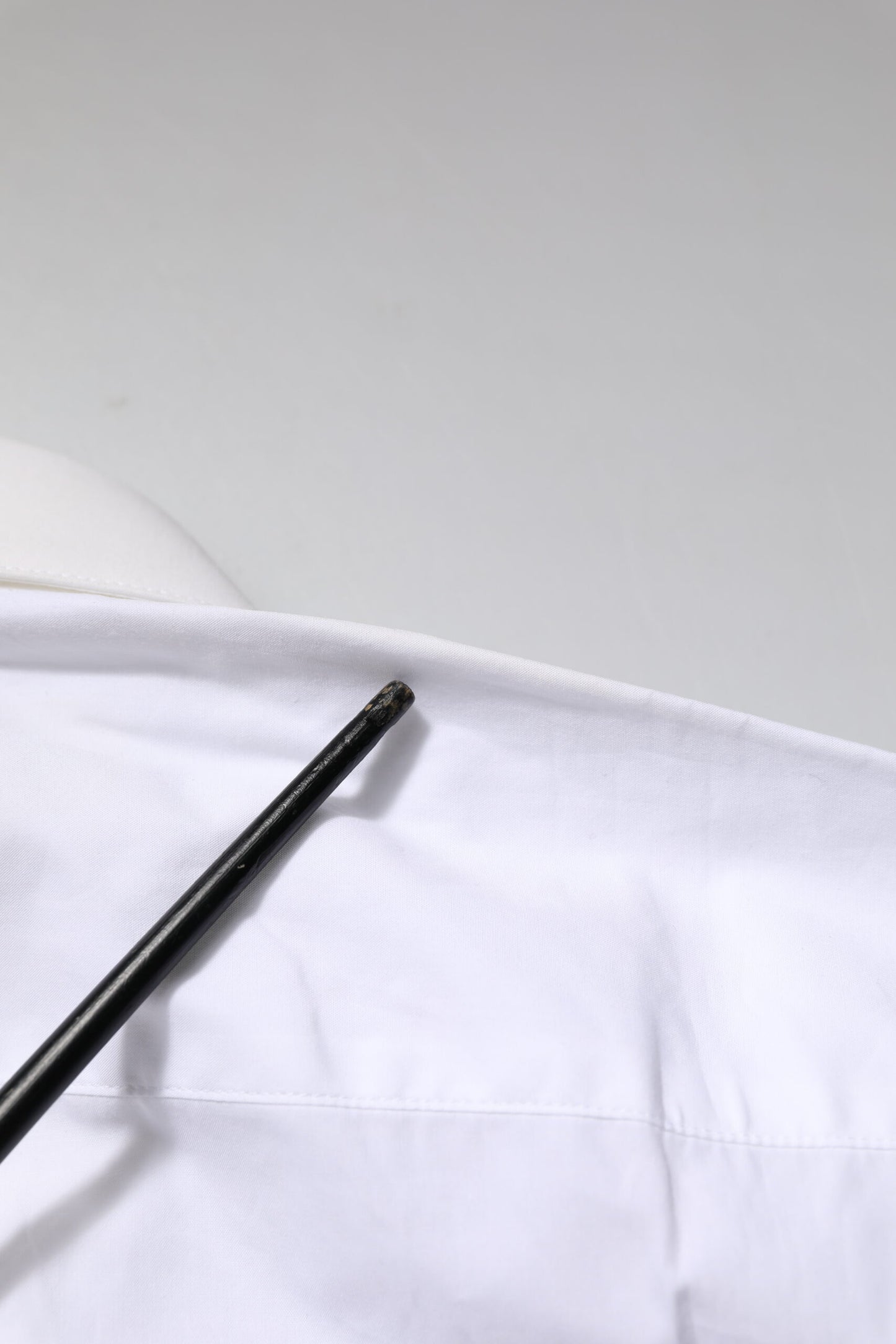 Dolce &amp; Gabbana Weiß GOLD Langarm-Kleid Formelles Hemd