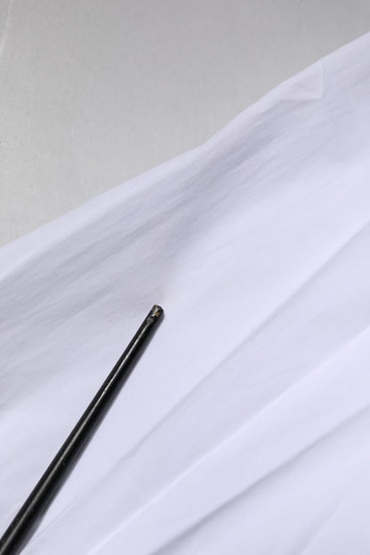 Dolce & Gabbana White Cotton Long Sleeves GOLD Formal Shirt