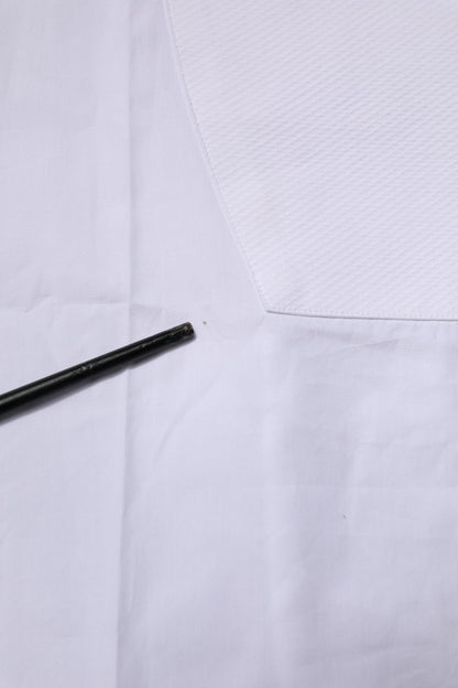 Dolce &amp; Gabbana Weißes Latzhemd aus Baumwollpopeline in GOLD