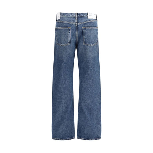 Agolde Blaue Baumwoll-Jeans mit geradem Bein
