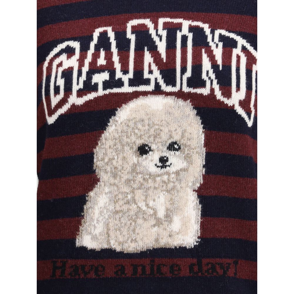 Ganni Wollpullover mit Farbverlauf
