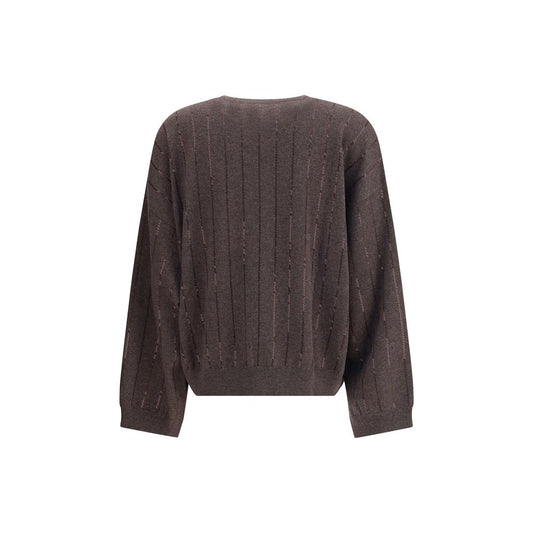 Brunello Cucinelli Brauner Kaschmir-Pullover aus Kaschmir