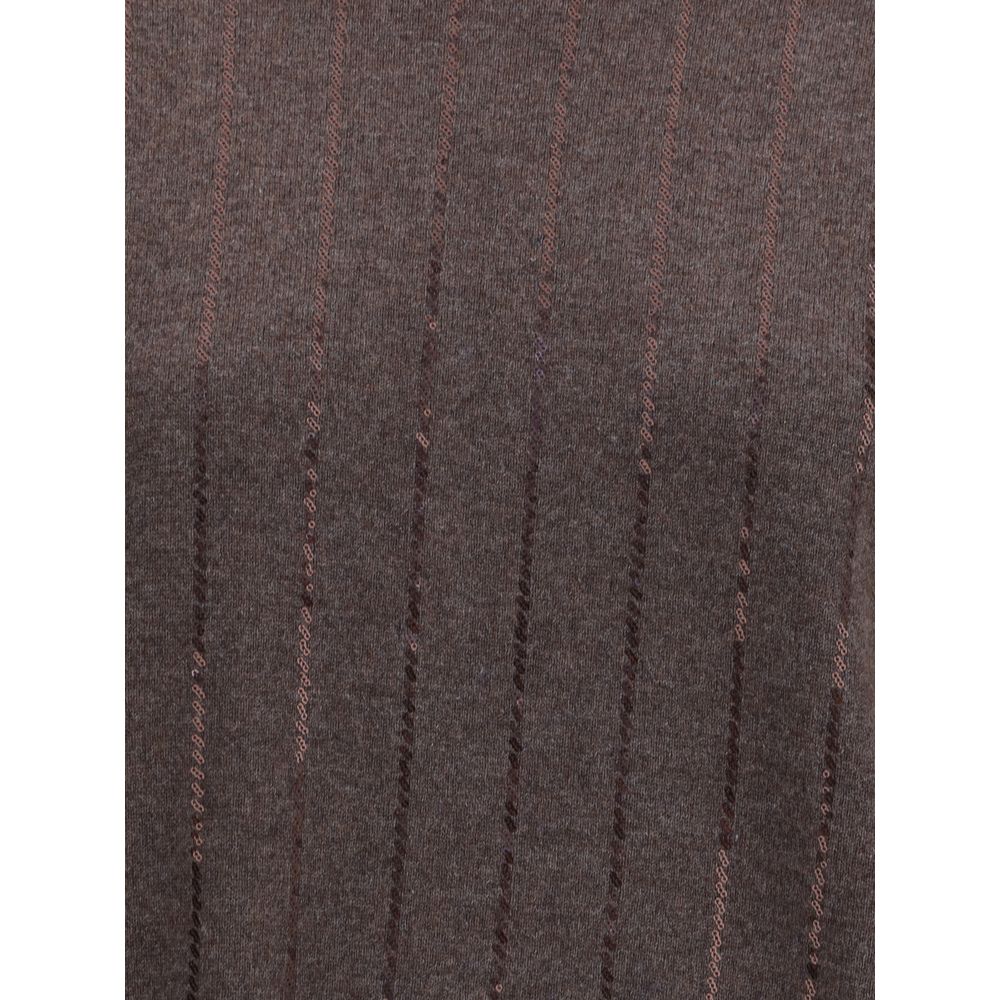 Brunello Cucinelli Brauner Kaschmir-Pullover aus Kaschmir