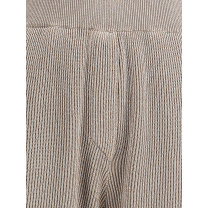 Brunello Cucinelli Goldfarbene Baumwoll-Freizeithose
