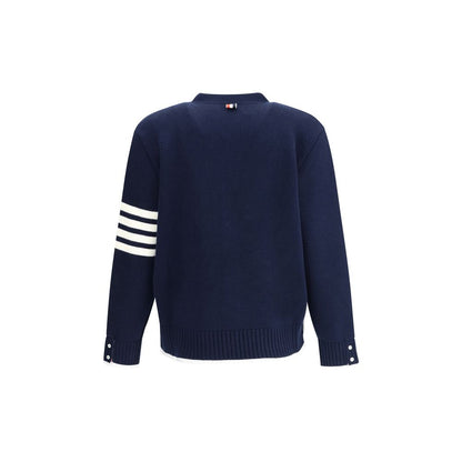 Thom Browne Strickjacke aus blauer Merinowolle