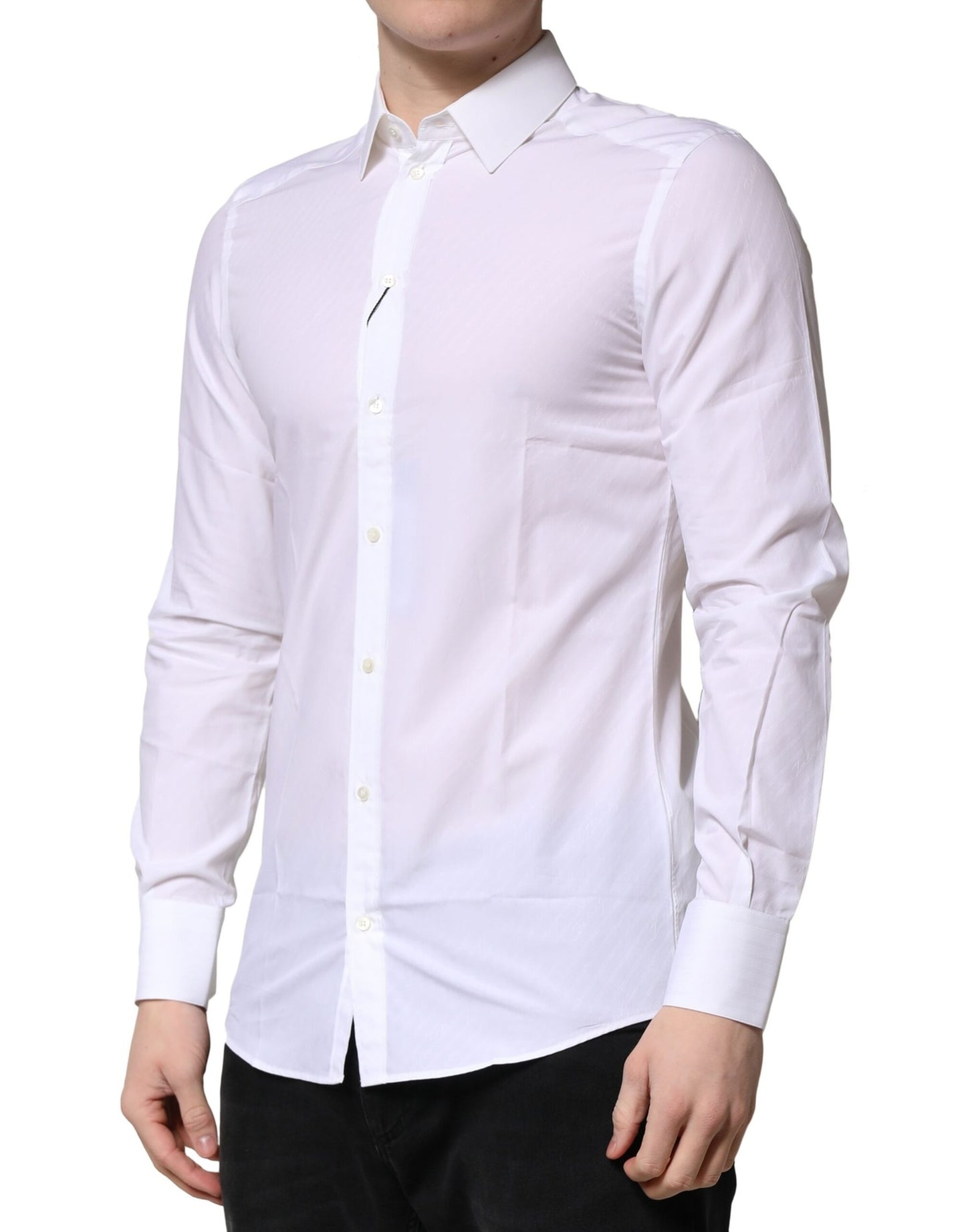 Dolce &amp; Gabbana – Weißes MARTINI-Hemd mit langen Ärmeln