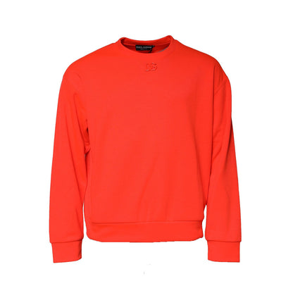 Dolce &amp; Gabbana Orange Polyester DG Logo Sweatshirt Pullover