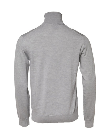 Dolce & Gabbana Gray Long Sleeve Turtleneck Pullover Sweater