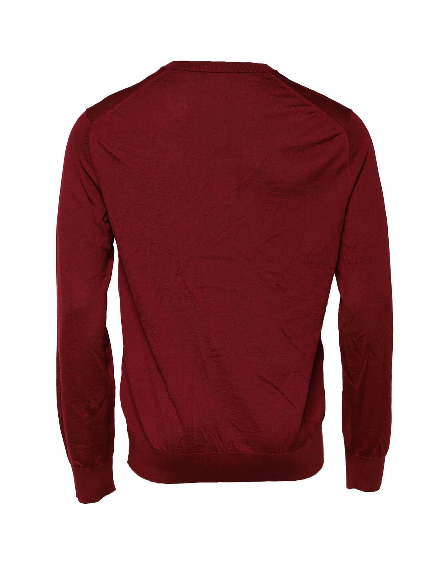 Dolce & Gabbana Maroon Cashmere Crew Neck Sweatshirt Sweater