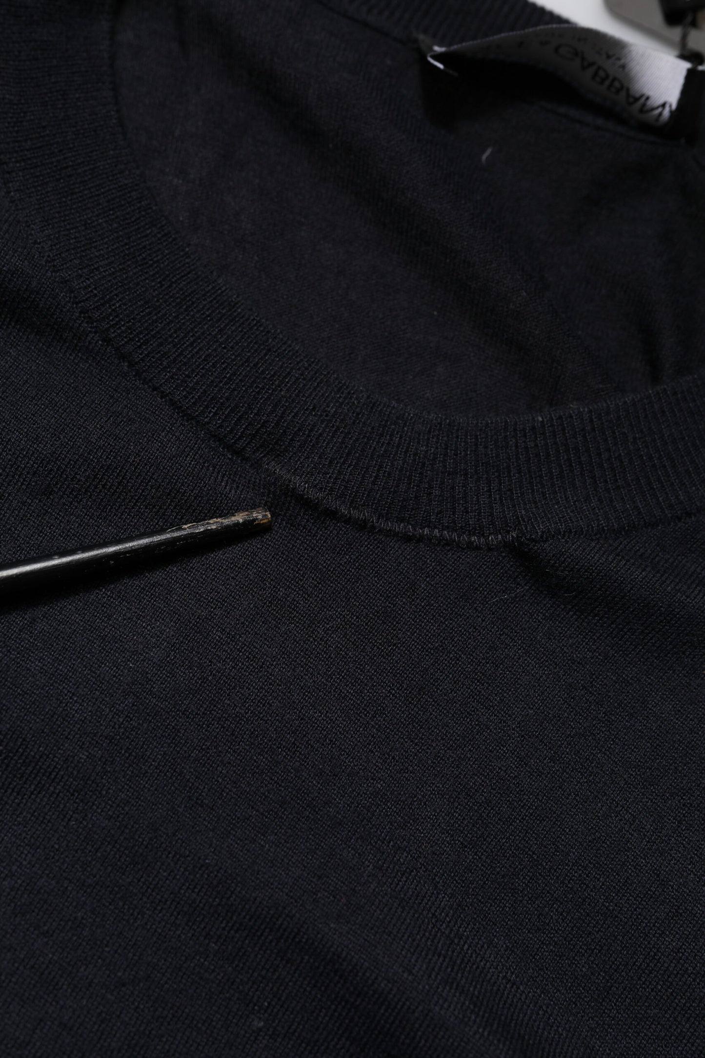 Dolce &amp; Gabbana – Schwarzer Pullover mit Rundhalsausschnitt und langen Ärmeln