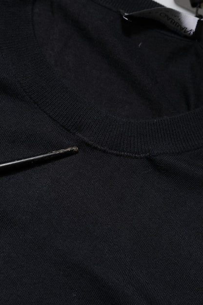 Dolce &amp; Gabbana – Schwarzer Pullover mit Rundhalsausschnitt und langen Ärmeln