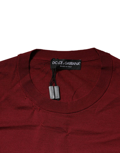 Dolce &amp; Gabbana Kaschmir-Sweatshirt mit Rundhalsausschnitt, kastanienbraun