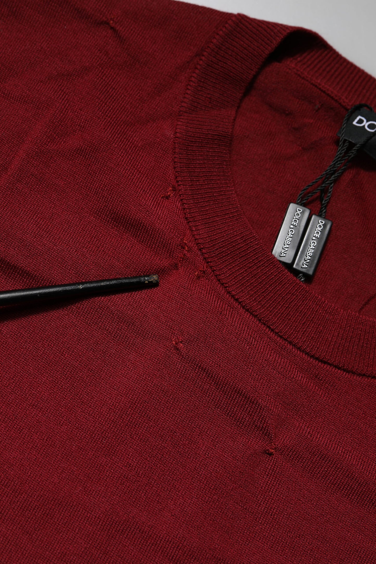 Dolce &amp; Gabbana Kaschmir-Sweatshirt mit Rundhalsausschnitt, kastanienbraun