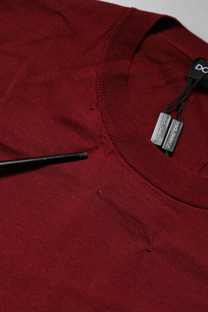 Dolce &amp; Gabbana Kaschmir-Sweatshirt mit Rundhalsausschnitt, kastanienbraun