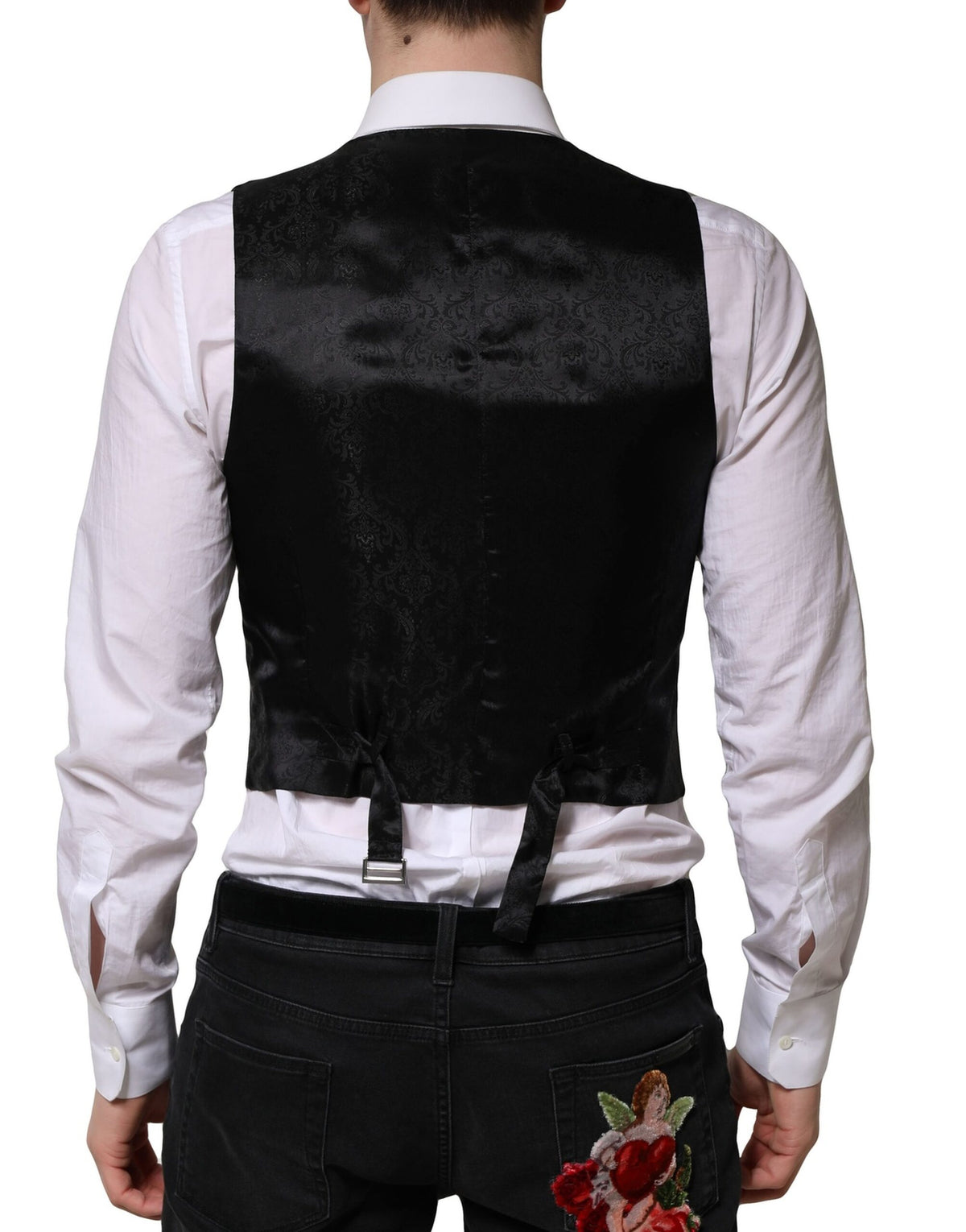 Dolce &amp; Gabbana Graue Wollweste für formelle Herren